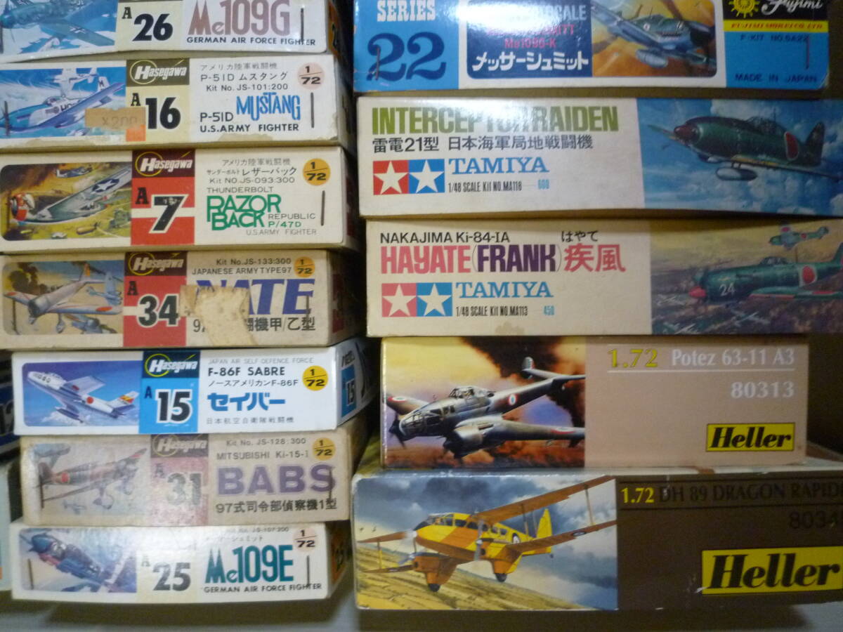 中古プラモデル まとめ 30箱セット ハセガワ タミヤ 他 飛行機 戦闘機 組立て途中.部品欠損.中身違い ジャンク品 (同梱不可)_画像2