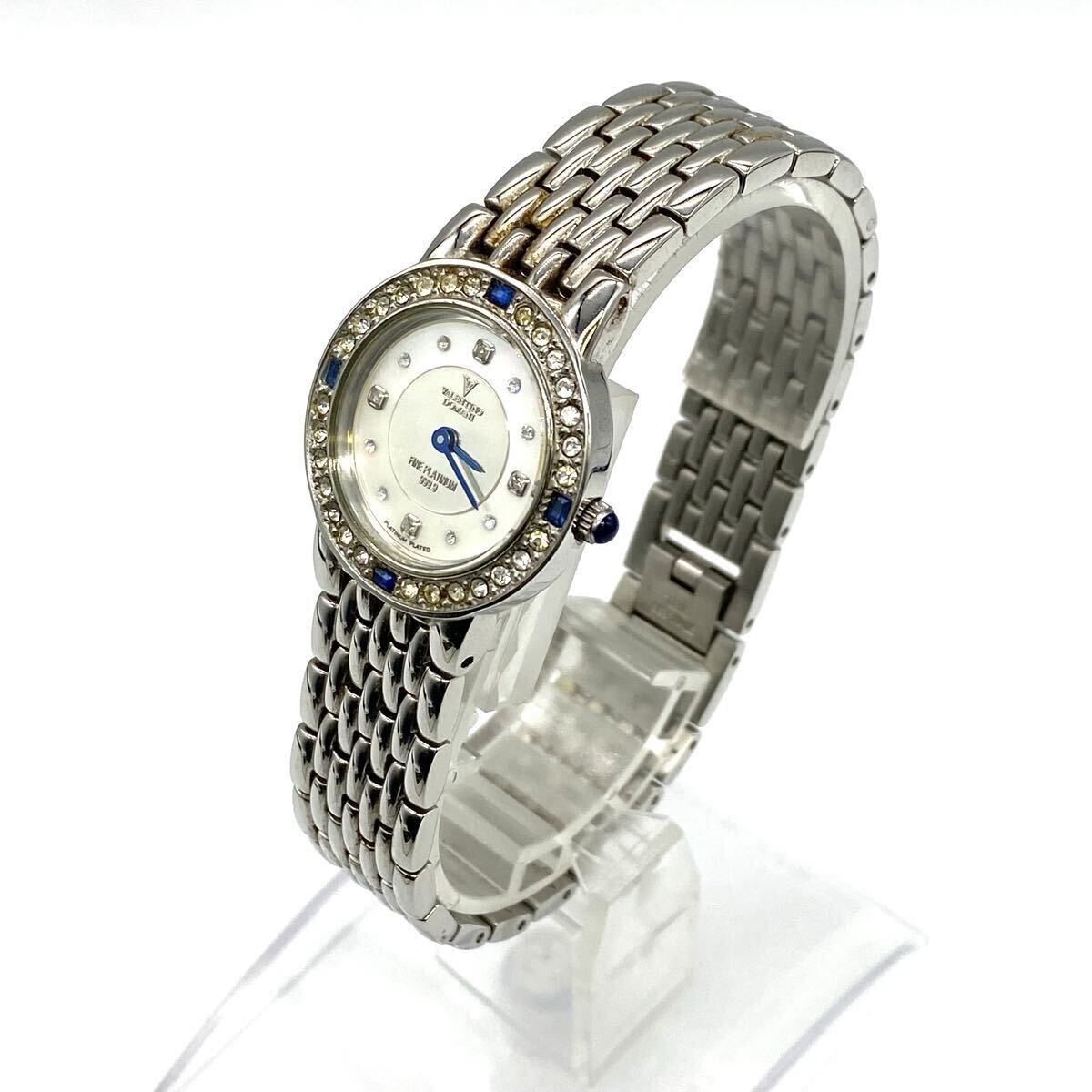 【9M19】 1円スタート VALENTINO DOMANI / CD-2038 FINE PLATINUM 999.9 ヴァレンティノ ドマーニ ファインプラチナ 電池式 腕時計 _画像3