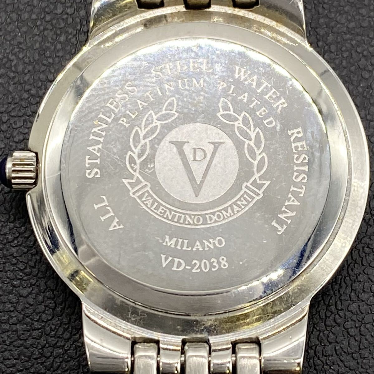 【9M19】 1円スタート VALENTINO DOMANI / CD-2038 FINE PLATINUM 999.9 ヴァレンティノ ドマーニ ファインプラチナ 電池式 腕時計 _画像10