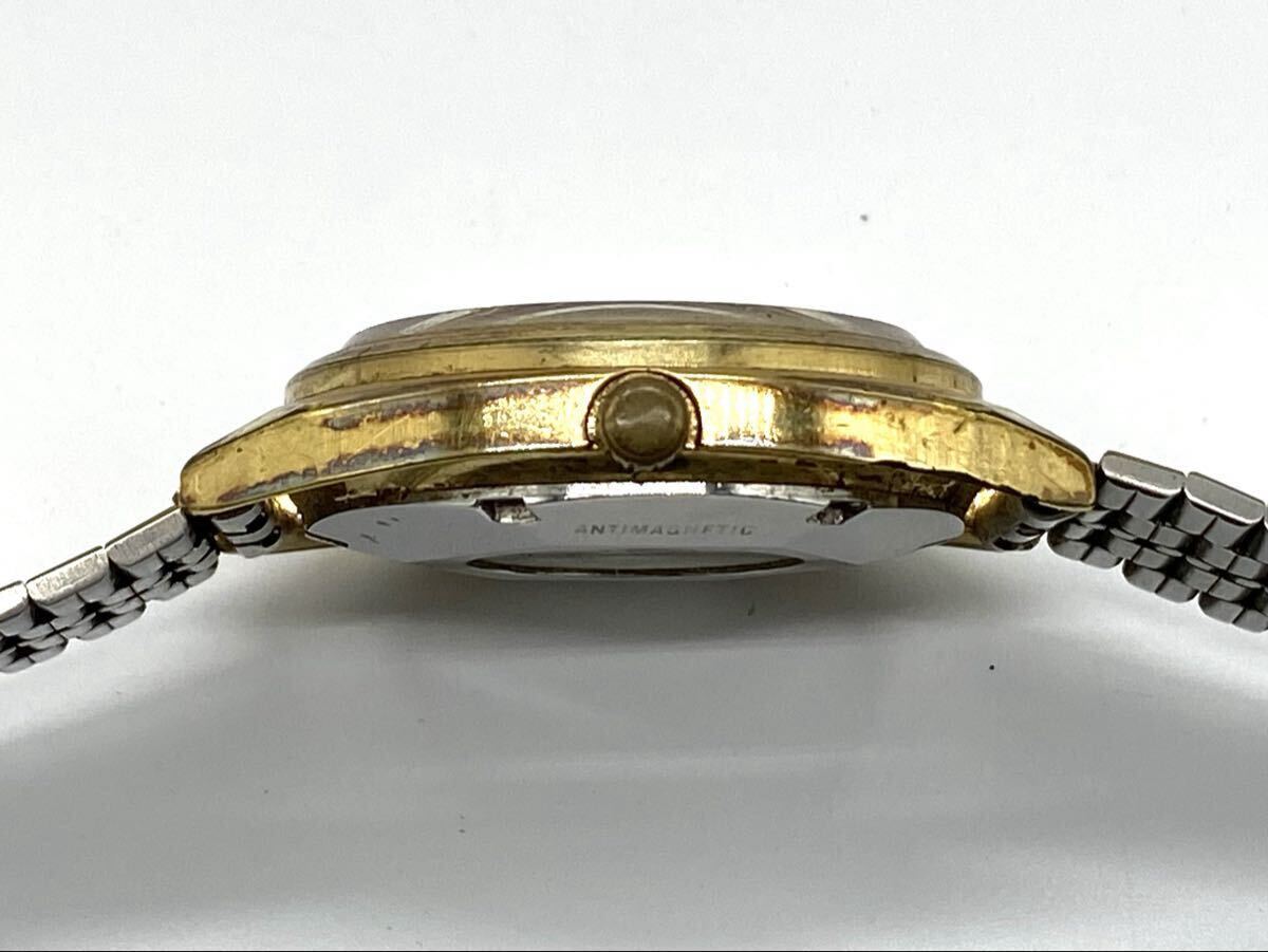 【9Y68】 1円スタート TECHNOS AUTOMATIC Sky Light / 2662 テクノス オートマチック スカイ ライト デイト 自動巻き 腕時計 現状稼動品_画像9