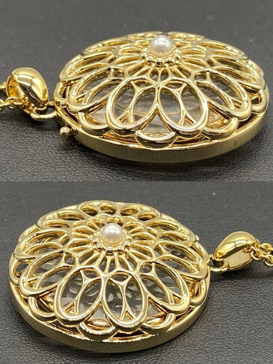 【9Y77】MIKIMOTO ベビーパール ペンダントルーペ キーリング シエル貝 全長 約80cm 重さ 約25.8g 約22.2g レディース アクセサリー_画像2