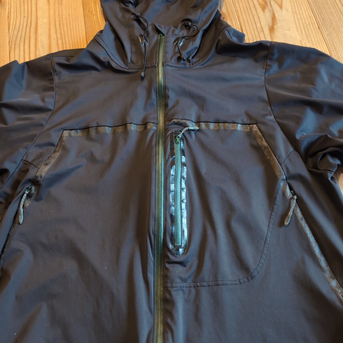 finetrack pneumo wrap ファイントラック ニュウモラップフーディー MEN’S XL FAM0112 ブラック GORE WINDSTOPPER_画像3