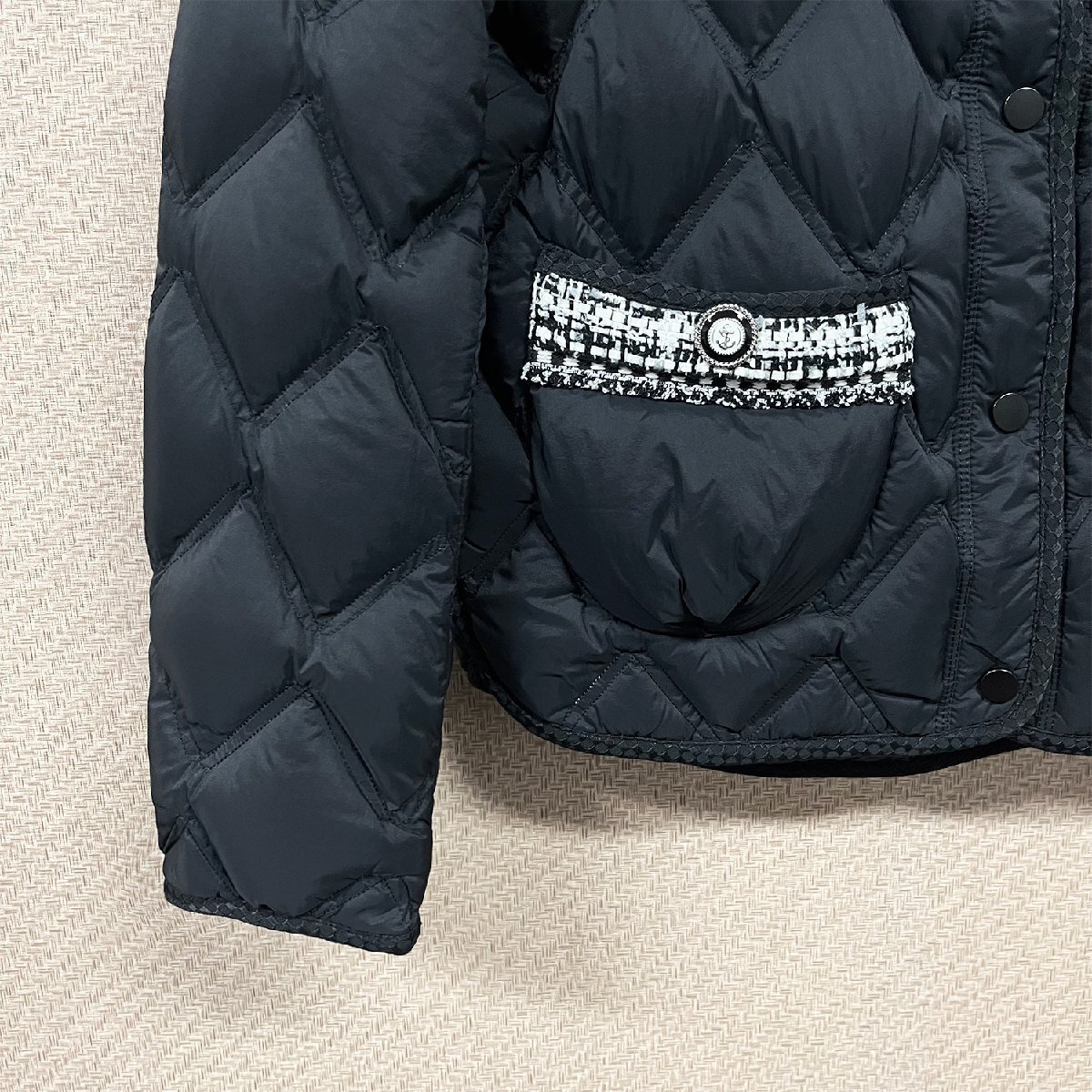 上品ヨーロッパ製※定価9万◆ブルガリア発※RISELIN ダウンジャケット 軽量 保温 クールネック アウター お出掛け 通勤 レディース 冬 L/48_画像6