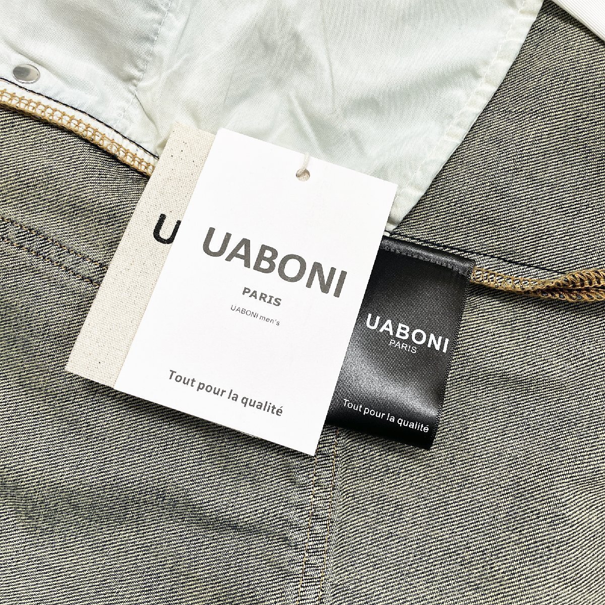 人気EU制＆定価4萬(wàn)◆UABONI*Paris*デニムパンツ*ユアボニ*パリ発◆個(gè)性 ソフト ダメージ加工 ICT 別布 ビンテージ感 オシャレ サイズ32