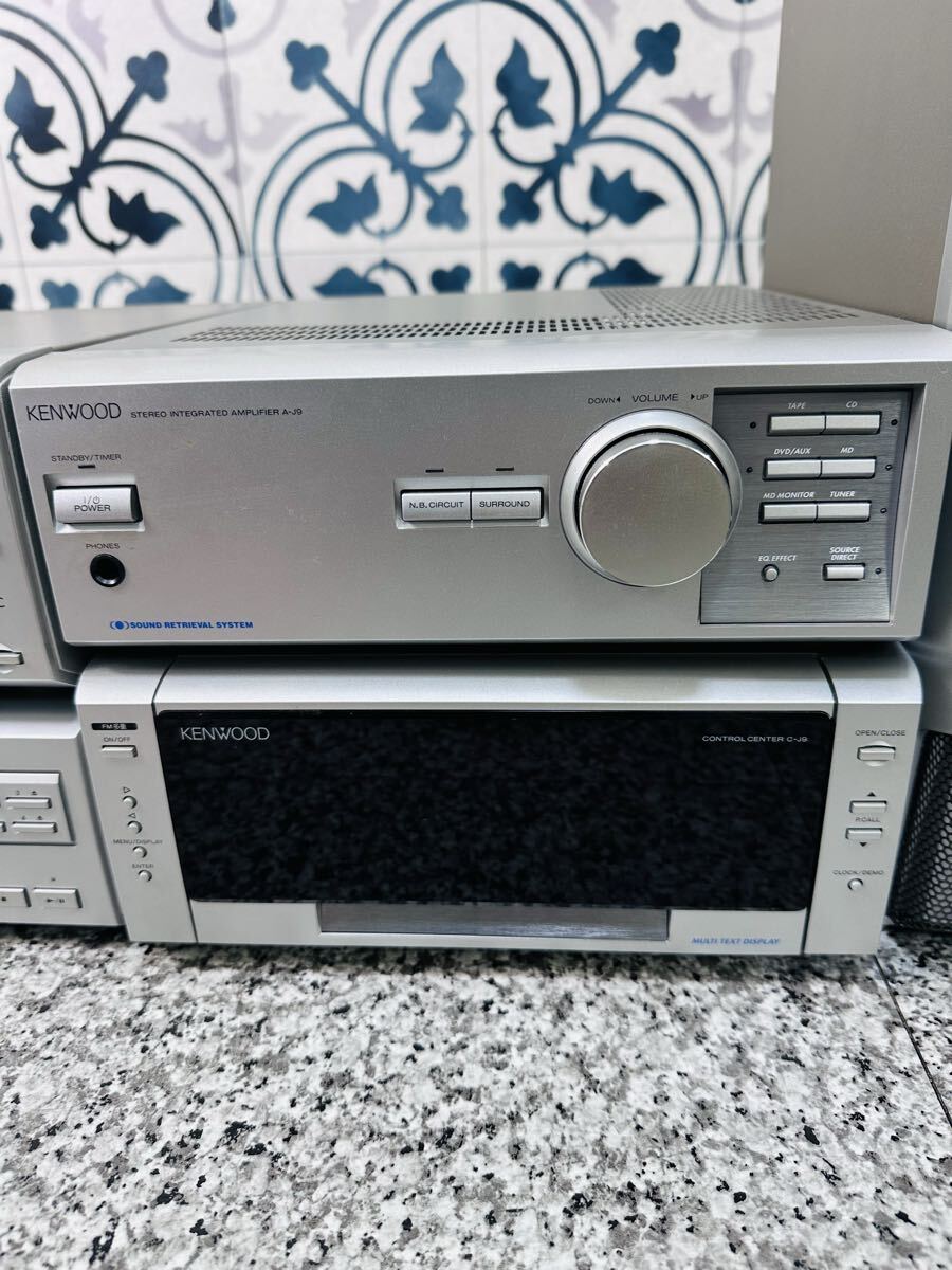 Kenwood　ケンウッド　C-J9　A-J9　DM-WMJ9　DP-MJ9　スピーカー　リモコン付き　ジャンク品　システムコンポ_画像2