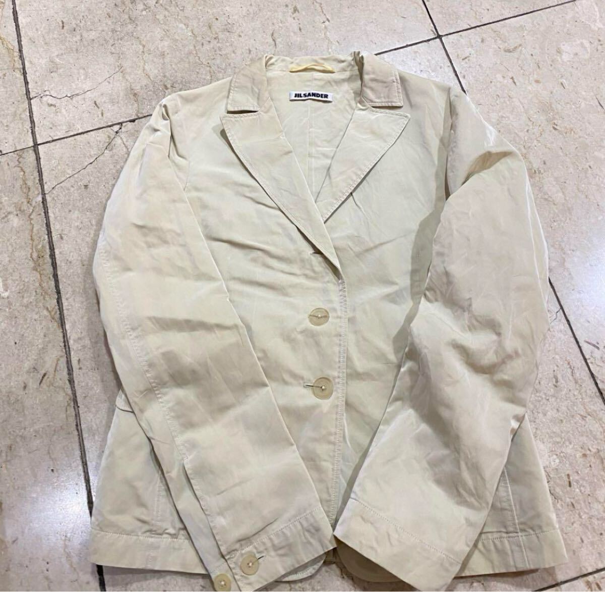 sh1493 ジルサンダー ベージュ ジャケット　レディース_画像1