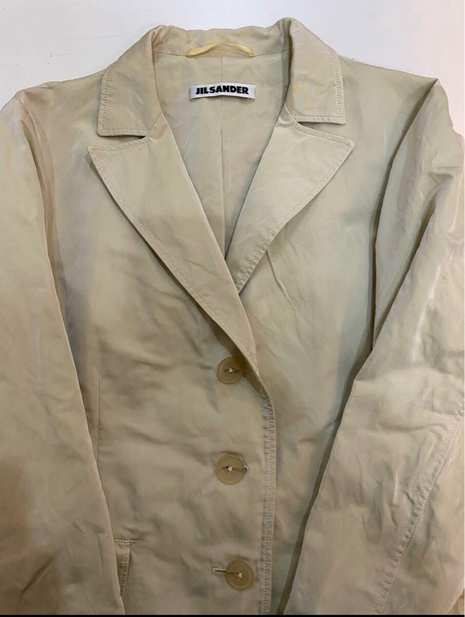 sh1493 ジルサンダー ベージュ ジャケット　レディース_画像3