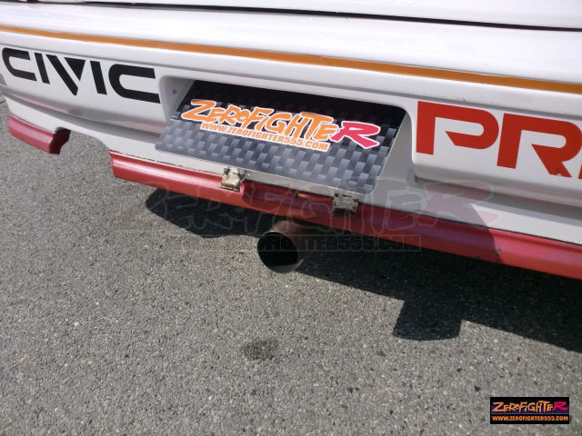 送料H★EF9グランドシビックステンレスセンター出しストレートマフラー★ゼロファイター JDM USDM EF3 直管 環状 civic サーキット_画像10