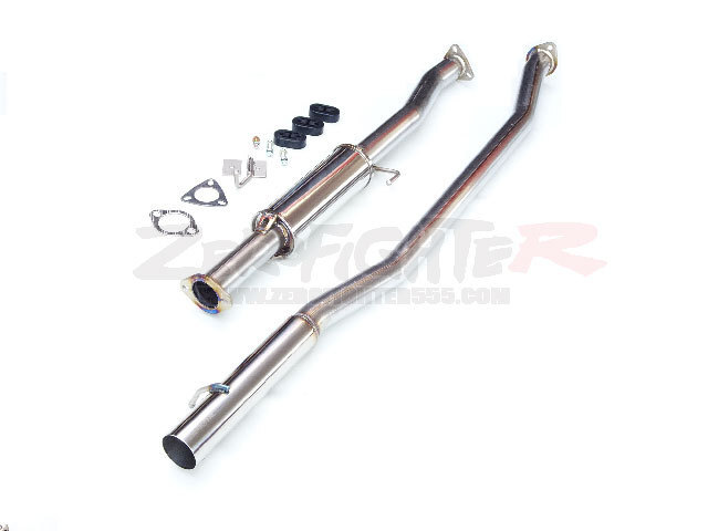 送料H★EF9グランドシビックステンレスセンター出しストレートマフラー★ゼロファイター JDM USDM EF3 直管 環状 civic サーキット_画像3