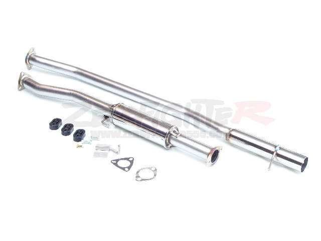 送料H★EF9グランドシビックステンレスセンター出しストレートマフラー★ゼロファイター JDM USDM EF3 直管 環状 civic サーキット_画像7