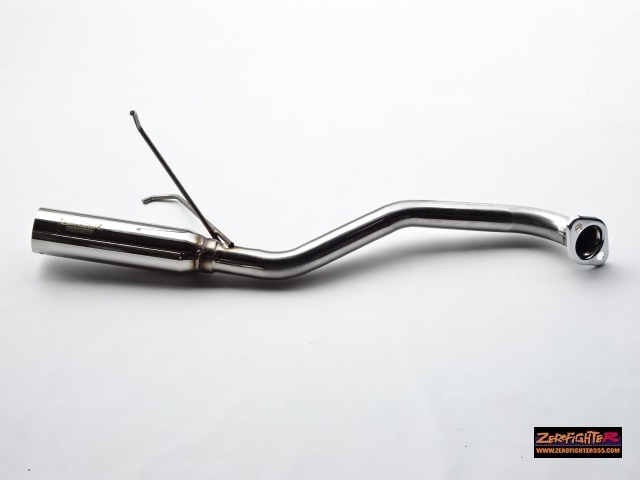 送料C★GK5フィットRSゼロファイター リアピースステンレス ストレートマフラー★JDM USDM GP5 VTECサウンド サーキット L15B_画像1