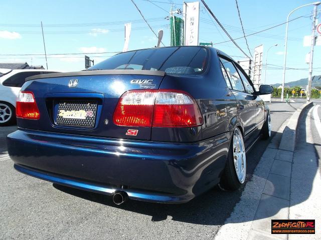送料C★EK3シビックフェリオゼロファイターリアピースステンレスストレートマフラー★D15B JDM USDM直管環状4ドアEKフェリオ Made in JAPAN_画像8