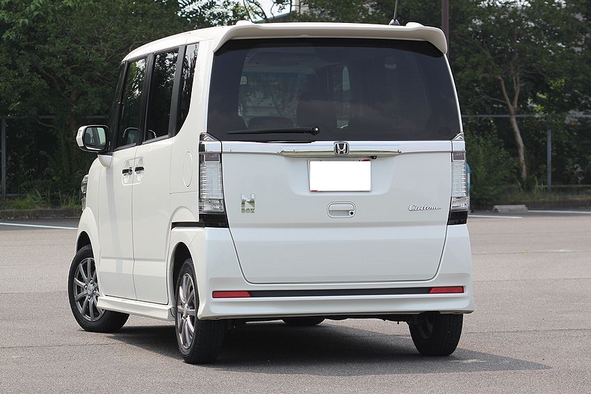H27 N BOX カスタム ターボSSパッケージ 純正ナビ/両側パワスラ/スマートキー/ディスチャージライト/リアスポ/車検たっぷりR9.9月迄!!_画像5