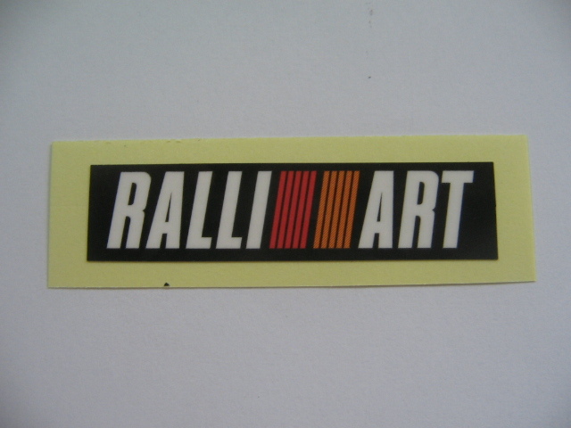 ラスト品・復刻モデル●三菱自動車製／ 正規品 RALLIART・ミニステッカー・ブラック・W35 ／未使用・新品●_画像1