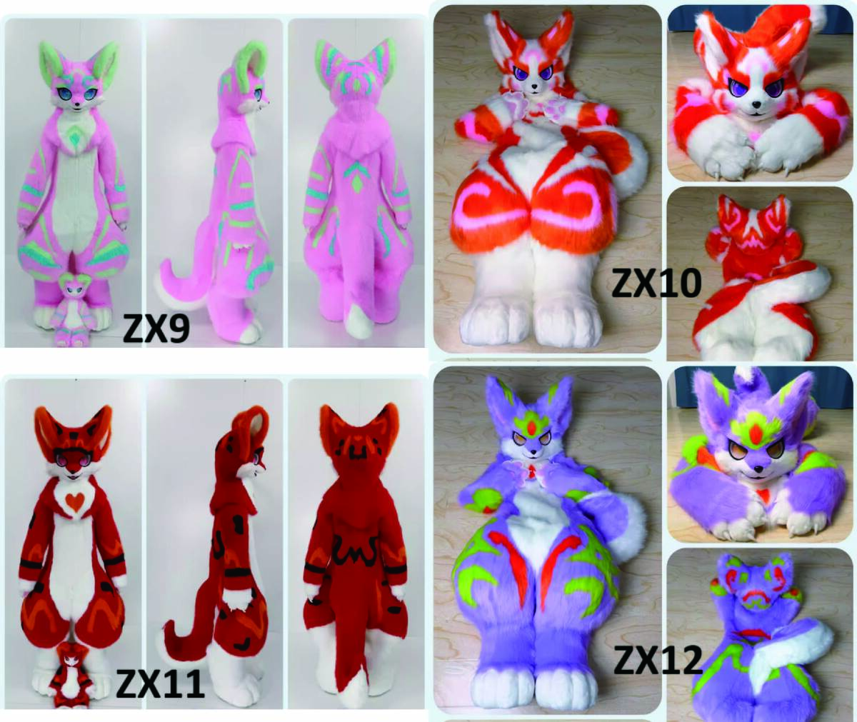 ケモノ着ぐるみ（全身・フルスーツ） 人形付き　マスク fursuit kigurumi cosplay ZX_画像4