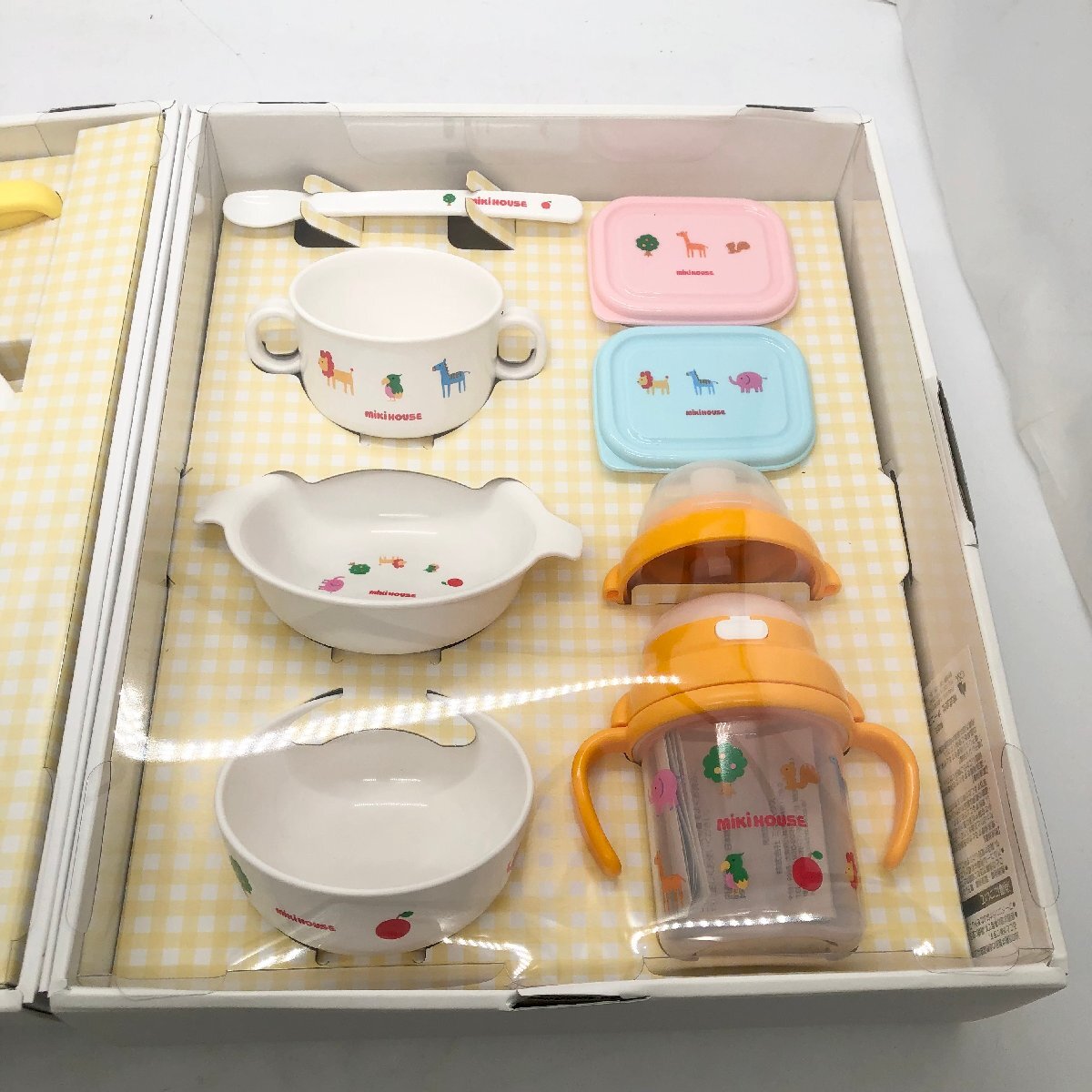 *P499[ не использовался ]Miki House Miki House стол одежда комплект baby (ma)