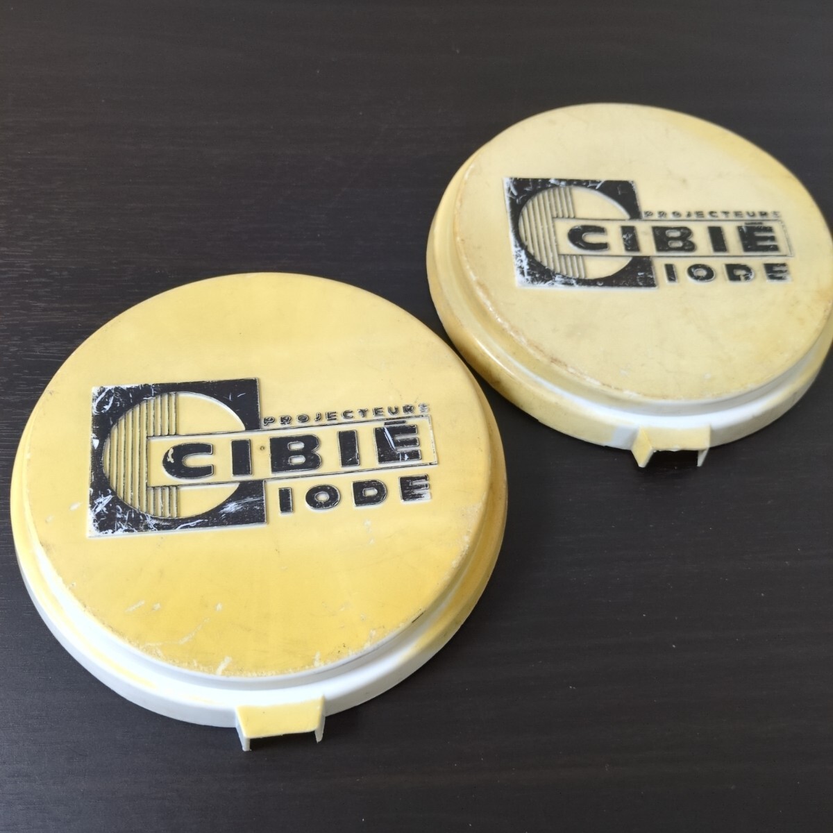当時物 CIBIE フォグ 12V イエロー 薄型 デュアルカウル シビエ フォグカバー 自動車 バイク フォグランプ ハロゲン_画像8