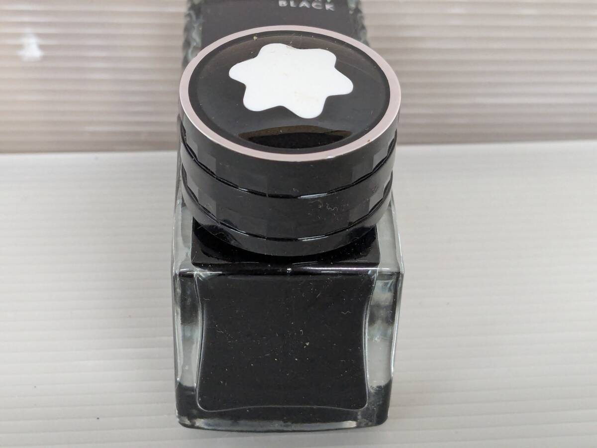 【 未使用? 箱説付き 】 モンブラン MONTBLANC インク 万年筆用 ミステリーブラック 黒 ボトルインク ink fountain pen black 60ml (宮47)_画像5