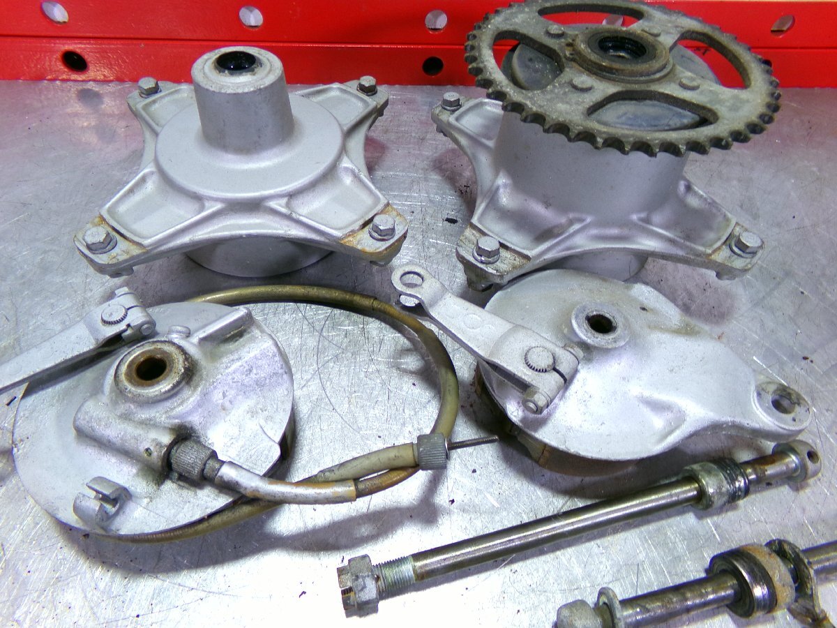 6V ダックス/DAX ST50-5063***前後4本ハブ&ドラム＆シャフト&メーターケーブル/当時物/10_画像2