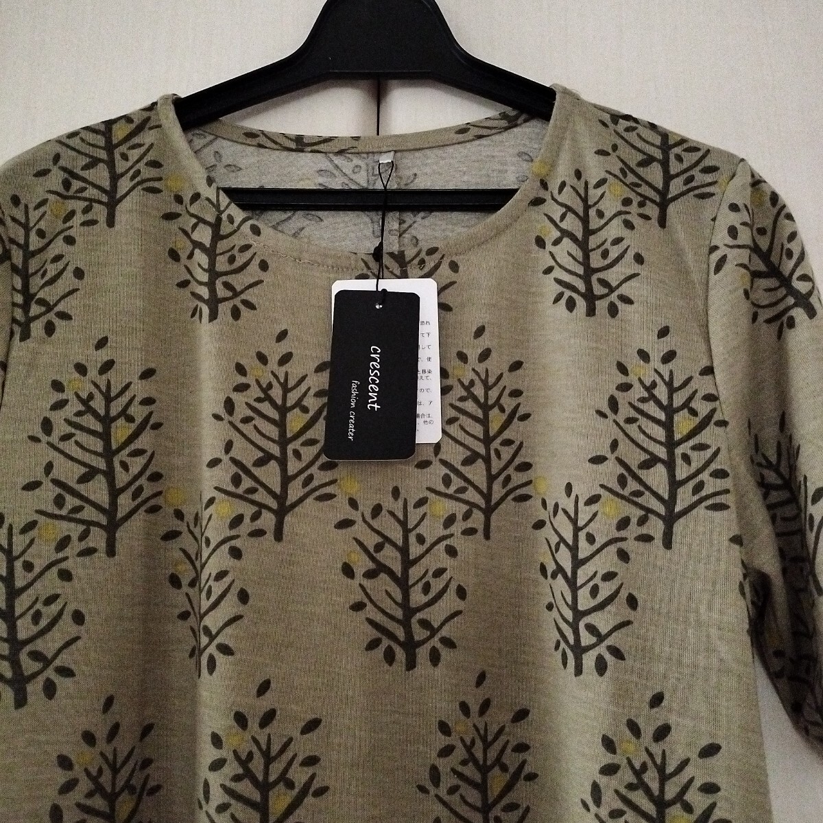 新品タグ付き【Mサイズ】crescent レディース チュニック カットソー 半袖 ミセス 関西ファッション連合 トップス 3317　送料無料_画像2