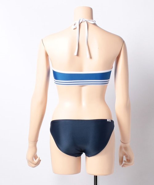 9号Mサイズ 新品 フィラ FILA ブラトップ ビキニショーツ カバーアップTシャツ ショートパンツ４点セット水着 ネイビー レディース 228707_画像6