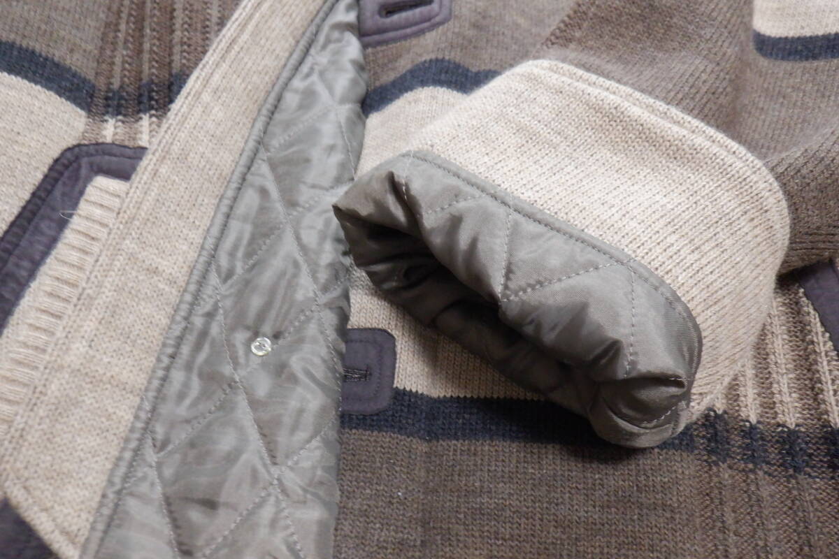 アラミス ARAMIS　ニットコート 中綿ジャケット 日本製 メンズ サイズ ブラウン　古着　_画像6