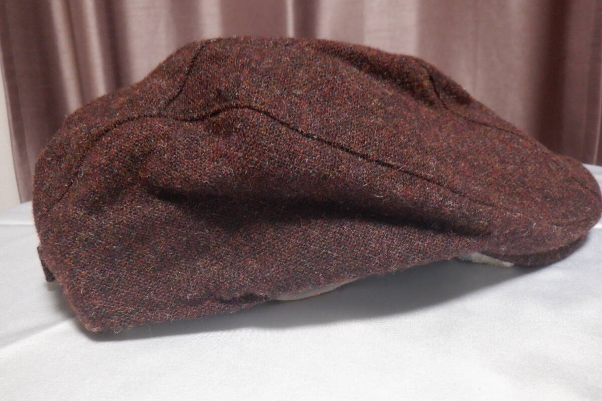 ハンチング 帽子 ウール ハンチング帽 ブラウン メンズ 未使用 定価3900円_画像4