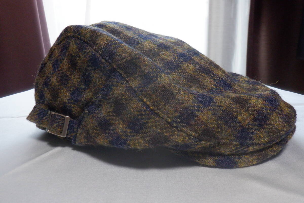 ハンチング 帽子 ウール ハンチング帽 チェック柄 メンズ 未使用 _画像1