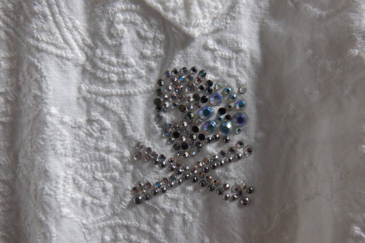 FranCisT_MOR.K.S. フランシストモークス 全刺繍シャツ メンズ 白 日本製 古着_画像4