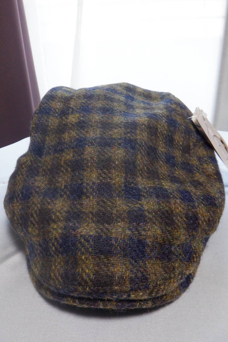 ハンチング 帽子 ウール ハンチング帽 チェック柄 メンズ 未使用 _画像2