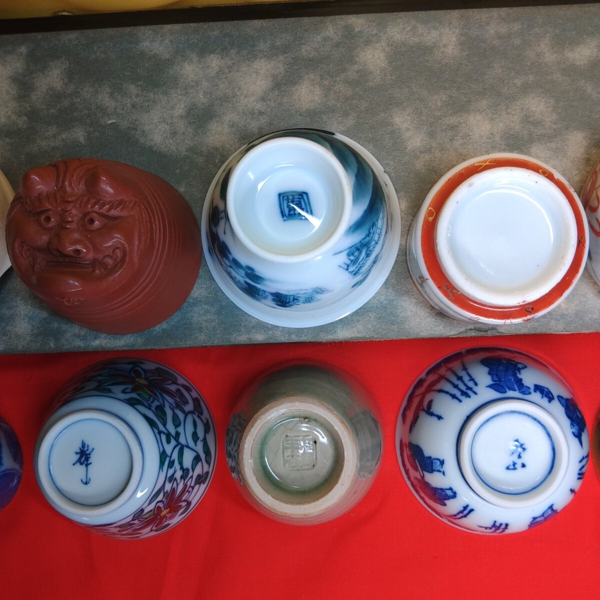 ぐい呑み 酒器 在銘　九谷焼常滑焼　相馬焼他　色々おまとめ10種_画像9