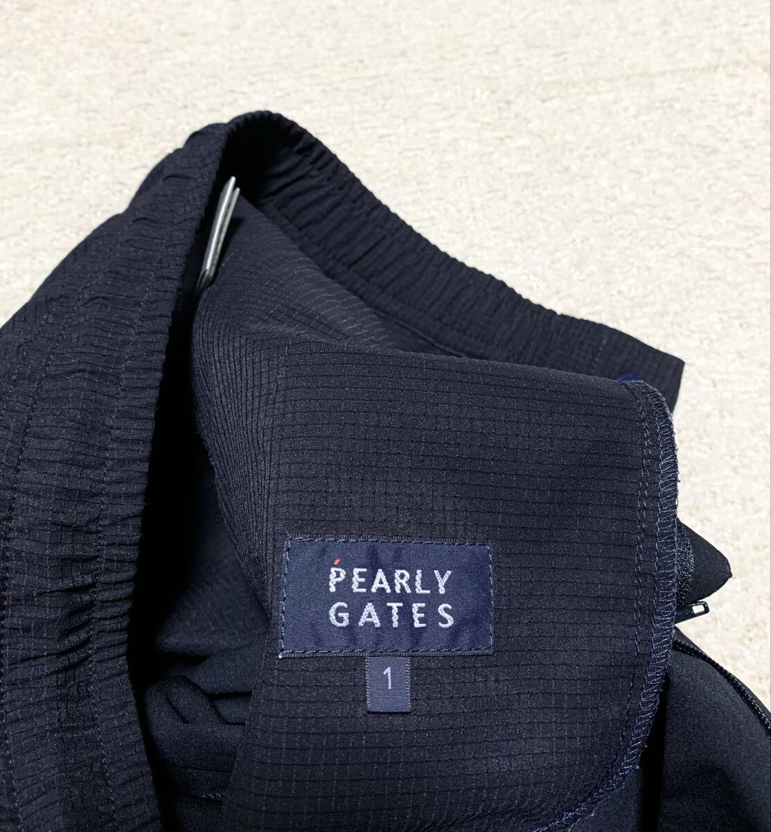 美品:PEARLY GATES.縦横ストレッチ ライト ソフトシェル テーパード ゴルフ パンツ 1(2-3位/ゴムウエスト/W70-80H96股下66/callaway type)_画像5