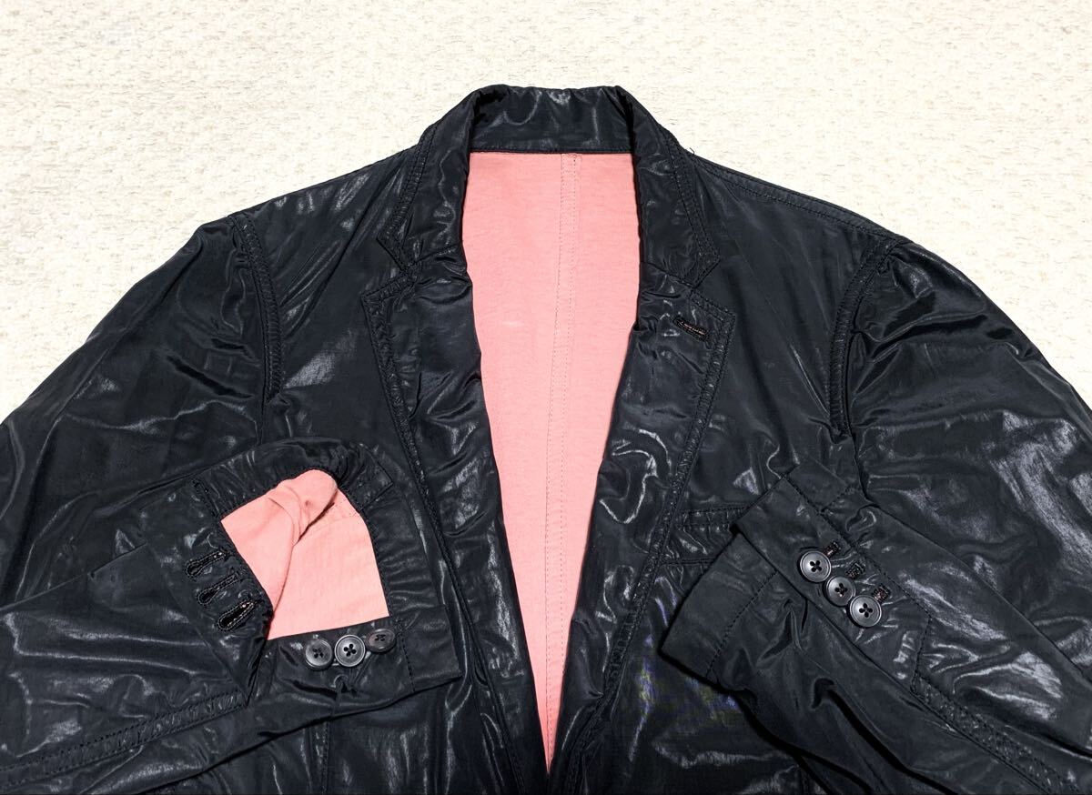 極上:HALB(ハルプ).2B テーラード ジャケット S(黒/肩41幅47丈70/本切羽/日本製/テットオム/キミノリモリシタ/V系/tornado mart 5351 type)_画像4