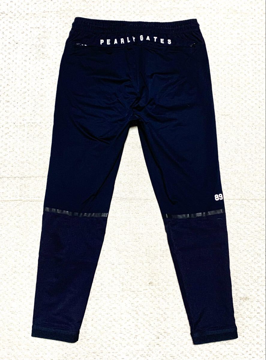 美品:PEARLY GATES.縦横ストレッチ ライト ソフトシェル テーパード ゴルフ パンツ 1(2-3位/ゴムウエスト/W70-80H96股下66/callaway type)_画像2