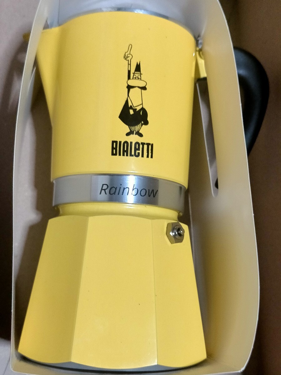【新品】BIALETTI ビアレッティ●イタリア マキネッタ レインボー 6カップ用 直火式●イエロー●コーヒー エスプレッソメーカー●9949円_画像6