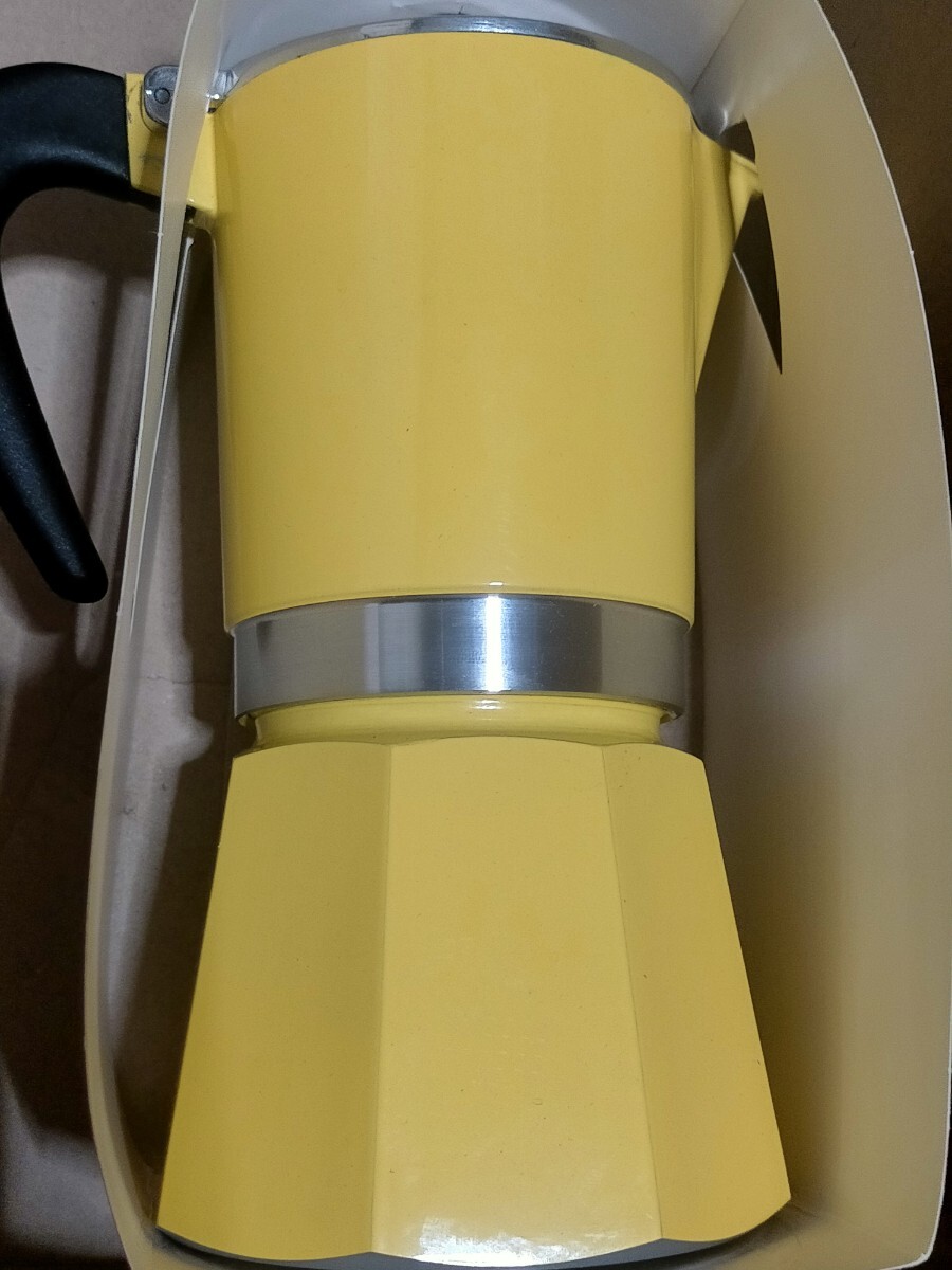 【新品】BIALETTI ビアレッティ●イタリア マキネッタ レインボー 6カップ用 直火式●イエロー●コーヒー エスプレッソメーカー●9949円_画像7