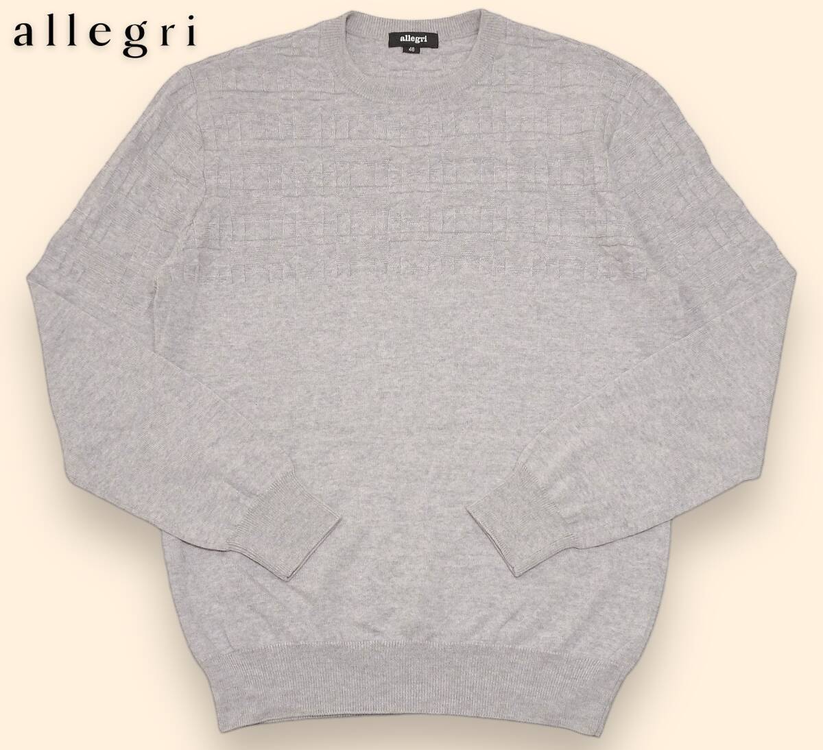 allegri（アレグリ）/ウール100%/デザインセーター/L_画像1