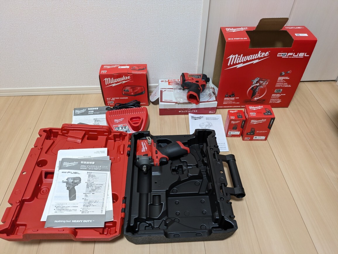 ミルウォーキー M12-FIWF12-0C インパクトレンチ、M12 FUEL インパクトドライバー (3453-20)、M12B6、M12B3、 充電器 C12 C◆_画像1