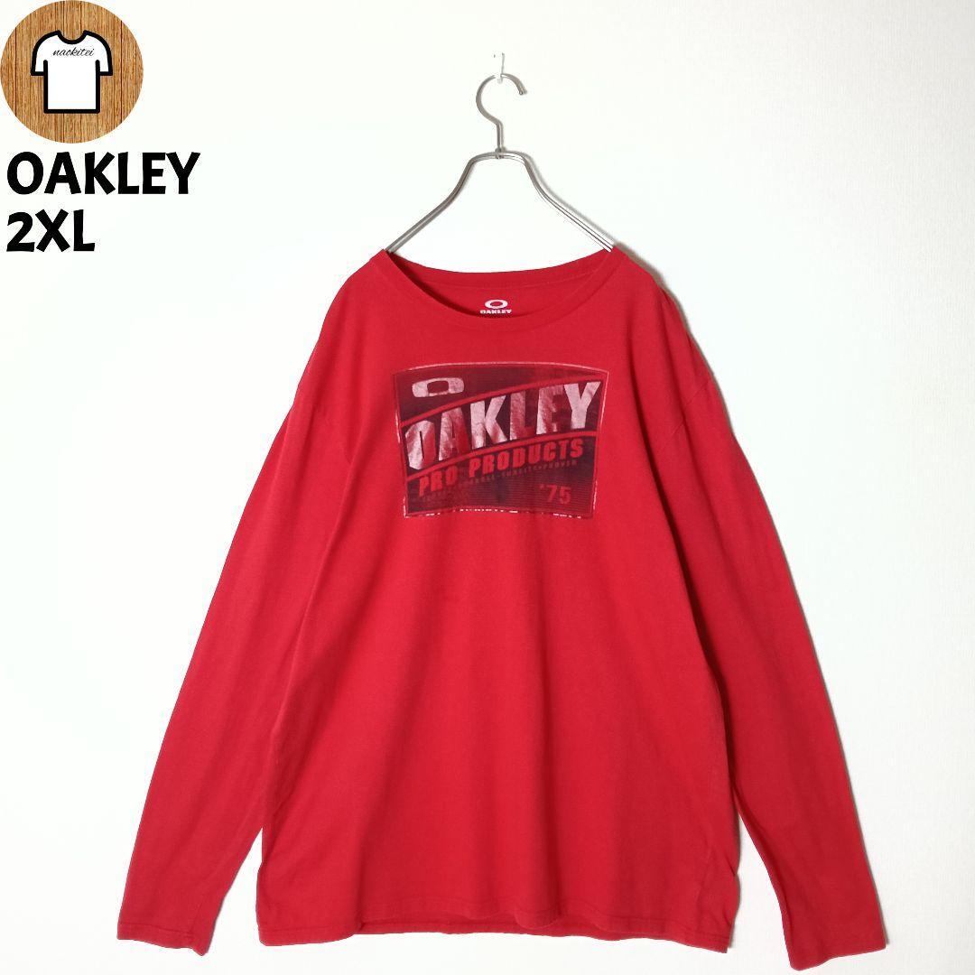 OAKLEY 長袖 Tシャツ 2XL 3L ビッグプリント ビッグサイズ B166 大きい 大きめ ゆったり オークリー ロングスリーブ 伸縮性 ストレッチ_画像1