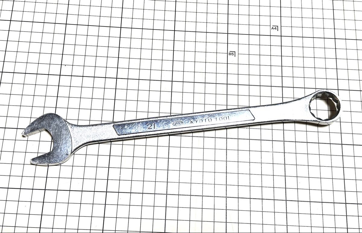 KTC ケーティーシー 京都機械工具 コンビネーション レンチ コンビ スパナ 21mm 工具 ハンド ツール 自動車 バイク 整備_画像1