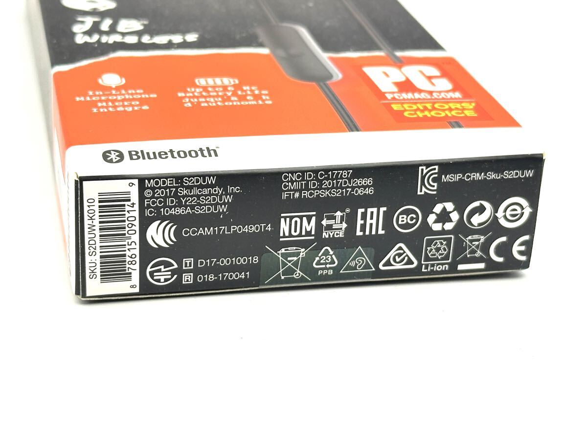 7-5 未使用 Skullcandy JIB Wireless スカルキャンディ JIB ワイヤレス カナル型 Bluetooth イヤホン イヤフォン S2DUW レッド ブラック_画像4