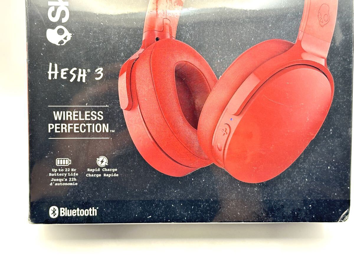 7-10 未使用 Skullcandy Hesh 3 Wireless ワイヤレス ヘッドホン ヘッドフォン Bluetooth S6HTW スカルキャンディ レッド_画像4