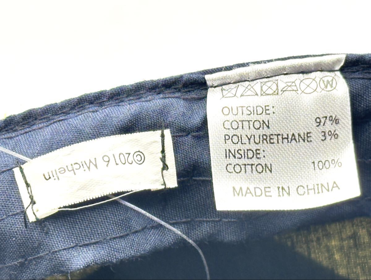 7-18 未使用 MICHELIN ミシュラン ツイル ワーク キャップ 帽子 ベージュ ネイビー ワッペン _画像8