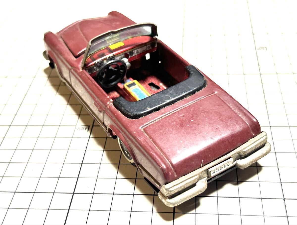 当時物 HAJI 万盛玩具 ブリキ Metakit メルセデス ベンツ 230SL 日本製 ミニカー ヴィンテージ ビンテージ おもちゃ_画像3