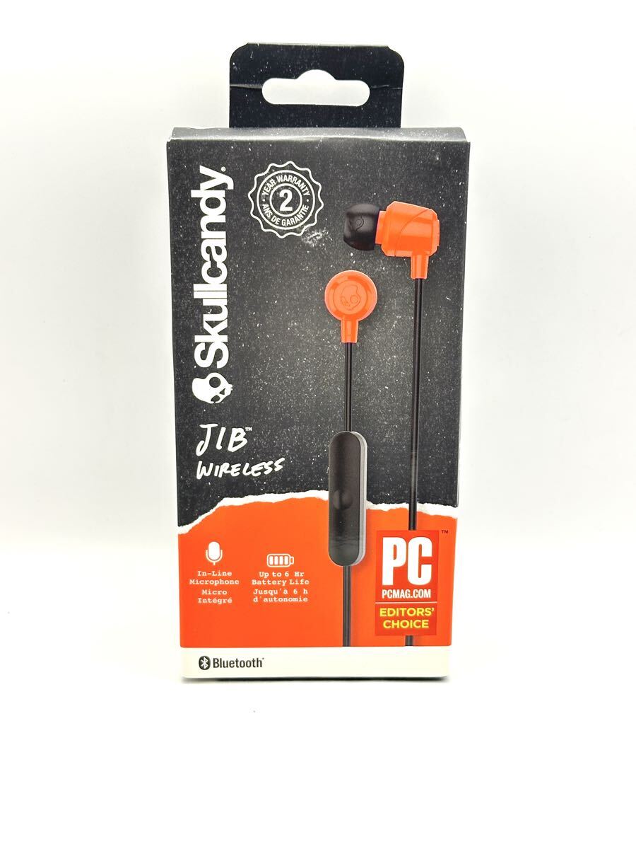 7-5 未使用 Skullcandy JIB Wireless スカルキャンディ JIB ワイヤレス カナル型 Bluetooth イヤホン イヤフォン S2DUW レッド ブラック_画像1