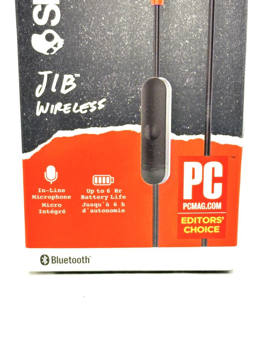 7-5 未使用 Skullcandy JIB Wireless スカルキャンディ JIB ワイヤレス カナル型 Bluetooth イヤホン イヤフォン S2DUW レッド ブラック_画像2