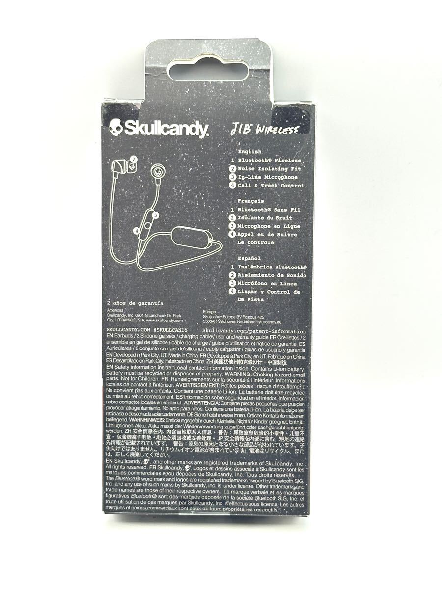 7-5 未使用 Skullcandy JIB Wireless スカルキャンディ JIB ワイヤレス カナル型 Bluetooth イヤホン イヤフォン S2DUW レッド ブラック_画像3