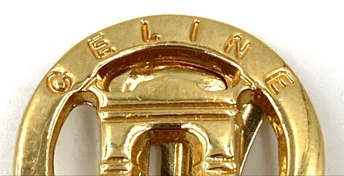 CELINE セリーヌ イヤリング片方のみ 凱旋門 ロゴ ゴールド金具 ヴィンテージ レディース_画像7