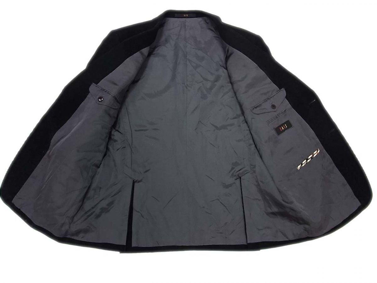 $ 美品 $ 秋♪■　DAKS ダックス ■ ウール コーデュロイ素材 ■ テーラード ジャケット ■ メンズ L ■ 黒 ブラック■ 日本製 ■ 送料無料_画像5