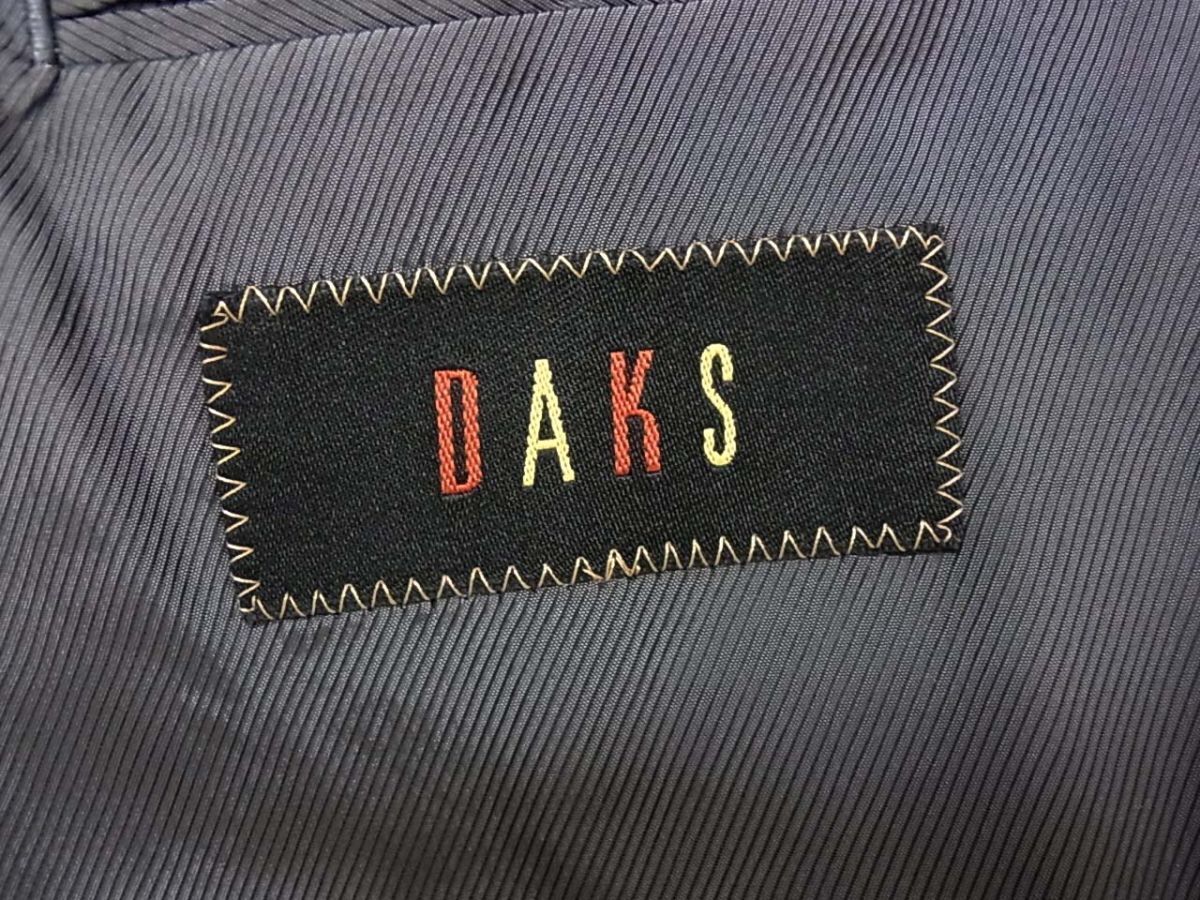$ 美品 $ 秋♪■　DAKS ダックス ■ ウール コーデュロイ素材 ■ テーラード ジャケット ■ メンズ L ■ 黒 ブラック■ 日本製 ■ 送料無料_画像6